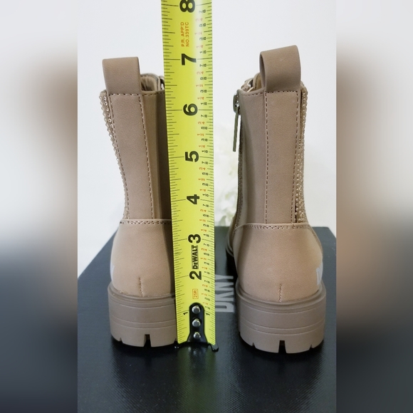 DKNY Stassi Menia Embellished Rhinestones Combat Boots - Picture 10 of 13